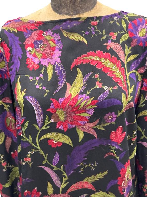 Vintage Lauren Ralph Lauren Sheer Floral Blouse L - image 2