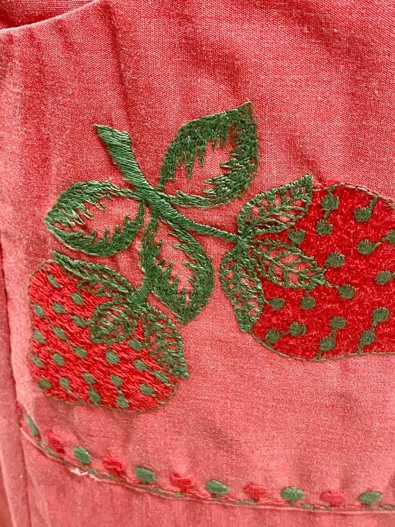 Vintage 1970s I. Appel House Dress Embroidered St… - image 3