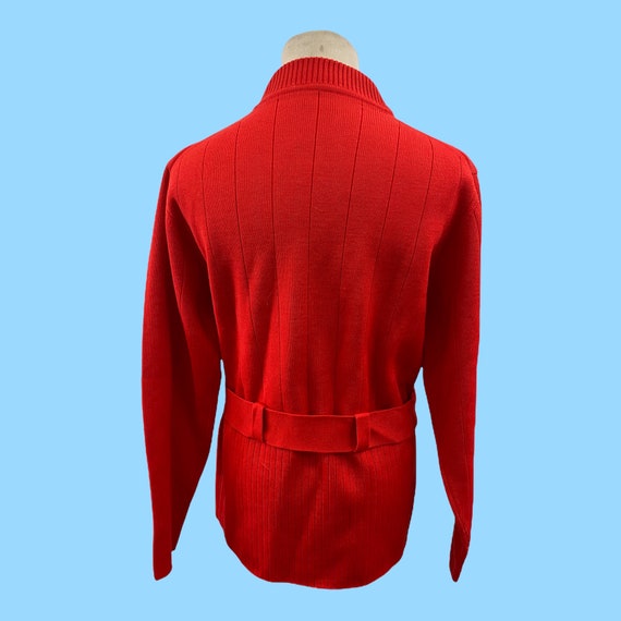 Vintage 1970's Woman's Red Sportif Wool Ski Top L… - image 8