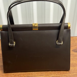 Vintage Coblentz Braun Leder Top Henkel Handtasche
