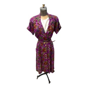 Vintage RJ Stevens Carol Escritor Secreterial Purple Floral Size 8