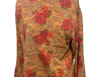 Vintage Gap Floral Roll Neck Top Med- Large
