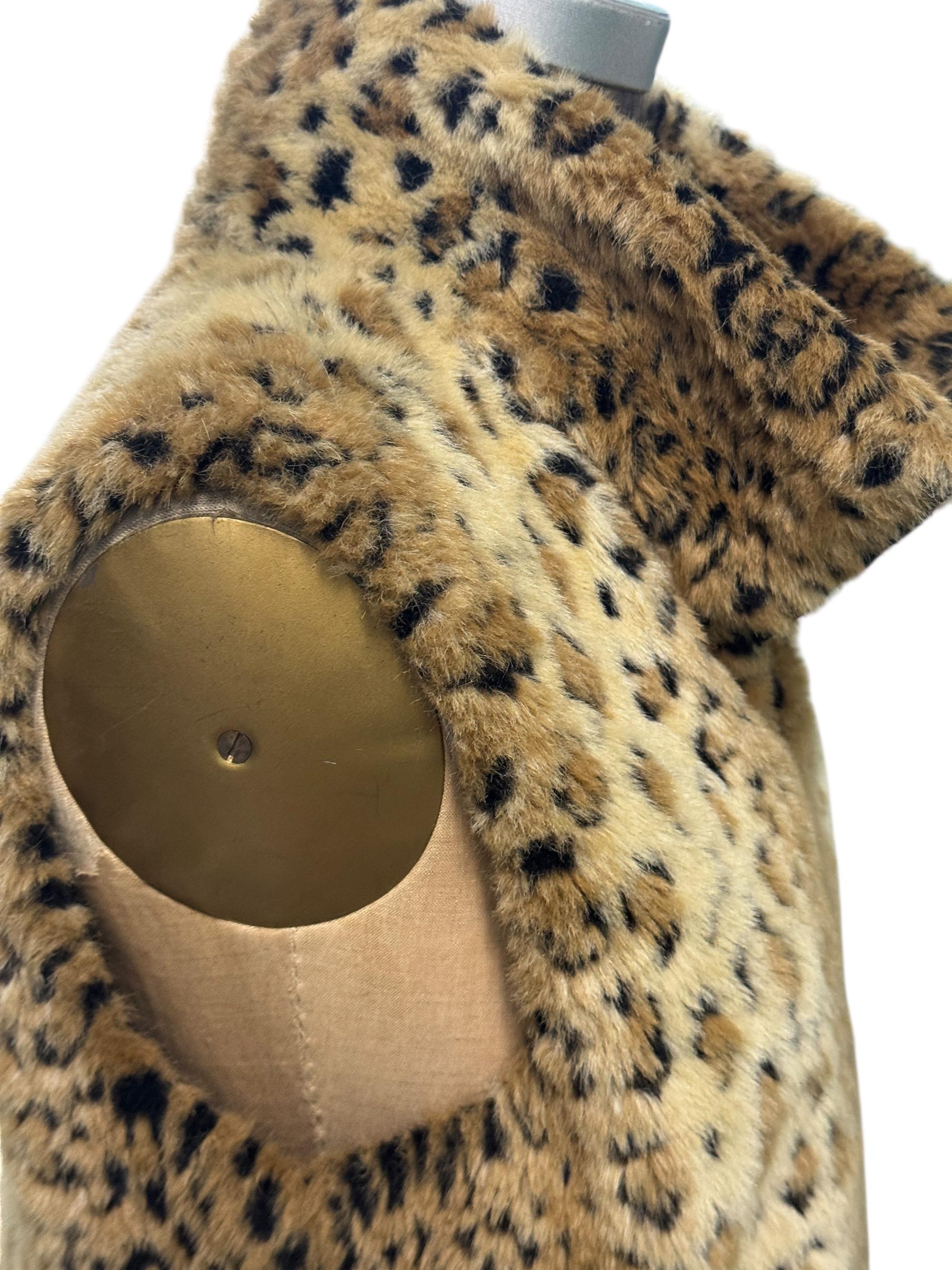 Faux Fur Leopard Print Zip up Vest Med - Etsy