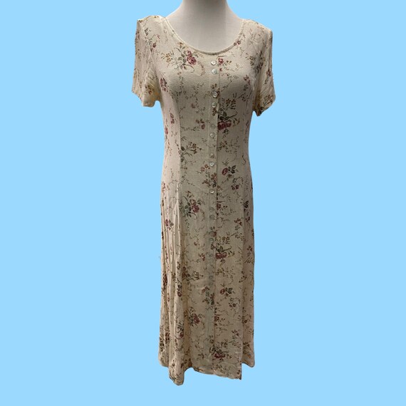 Vintage Casual Corner & Co Maxi Linen Floral Cottagec… Gem