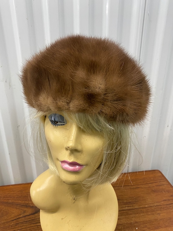 Vintage Mid Century Gwen Pennington Fur Hat 22 1/2