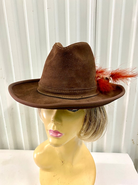 Vintage Henschel Leather Outdoor Men's Wide Brim H