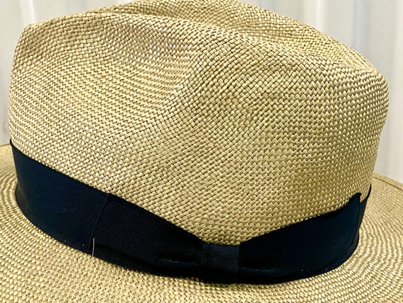 Vintage Men's Straw Hat Made In Italy Marked Size… - image 4