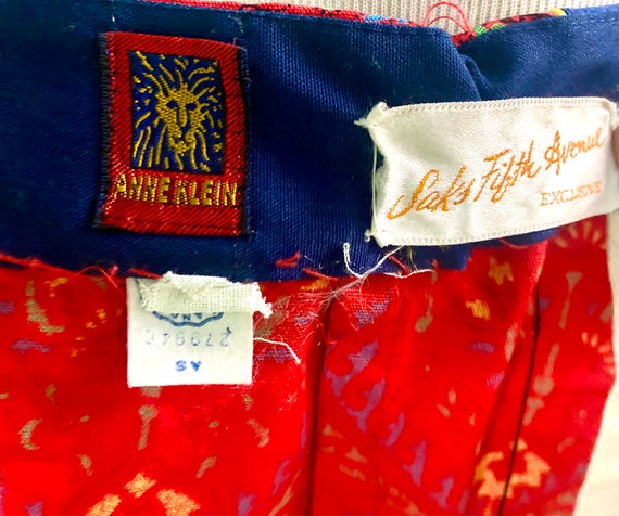 Vintage Anne Klein Maxi Skirt Bright Retro Print … - image 9