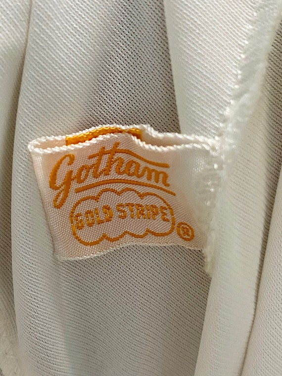 Vintage Gotham Gold Stripe Slip Scalloped Trim Si… - image 9