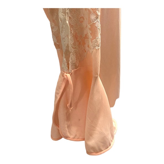 Vintage 1950s Peach Chiffon W/ Lace Nightgown By … - image 5
