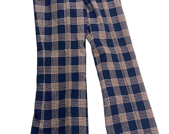 Vintage Bernard Zins Paris White Linen Pants W./ Leaf Pattern Sz