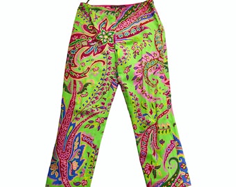 Vintage Ralph Lauren Bright Colorful Capri Pants Size 10