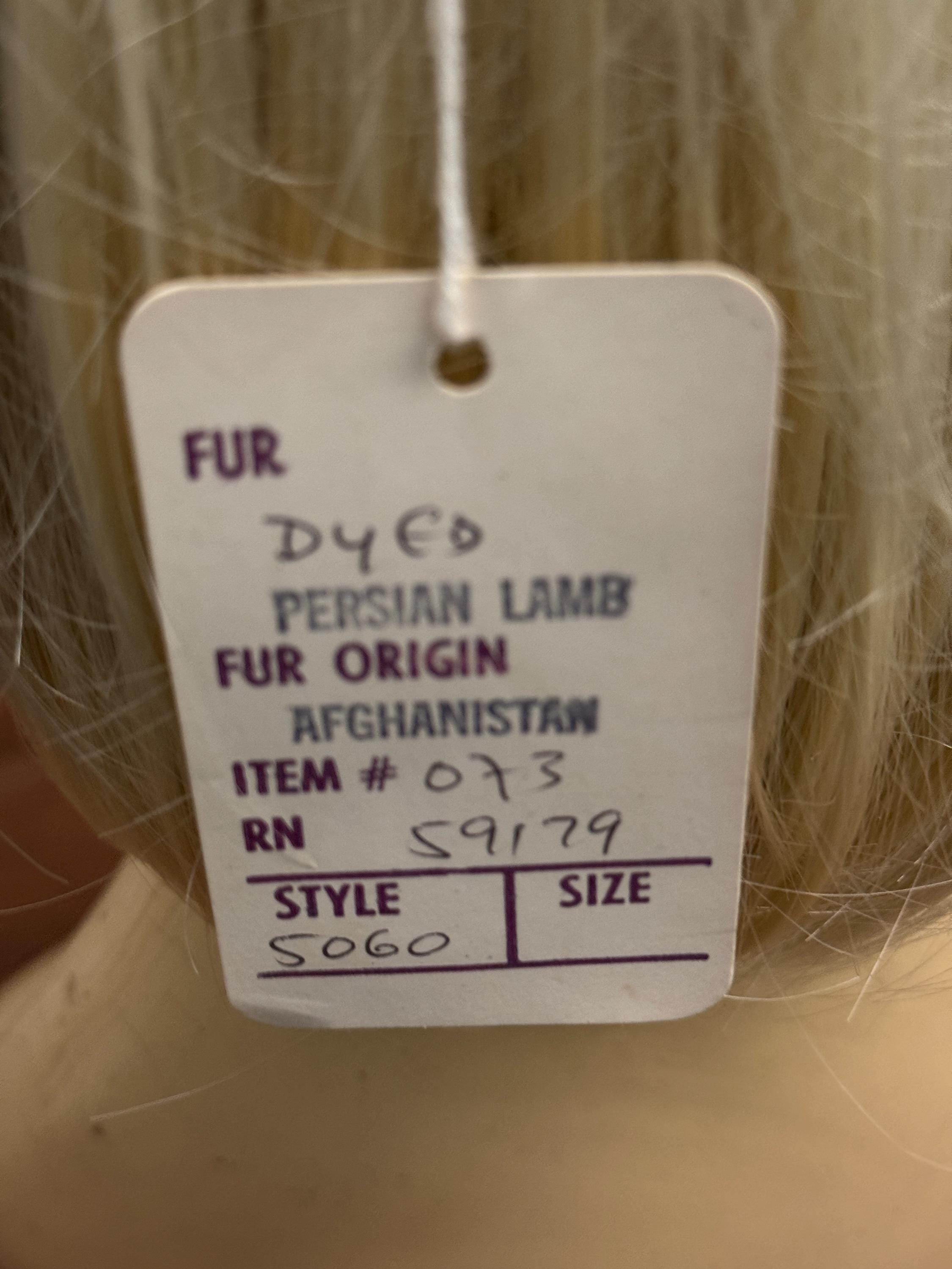 Vintage Don Anderson for Saks Fifth Ave Afghan Lambswool Hat 