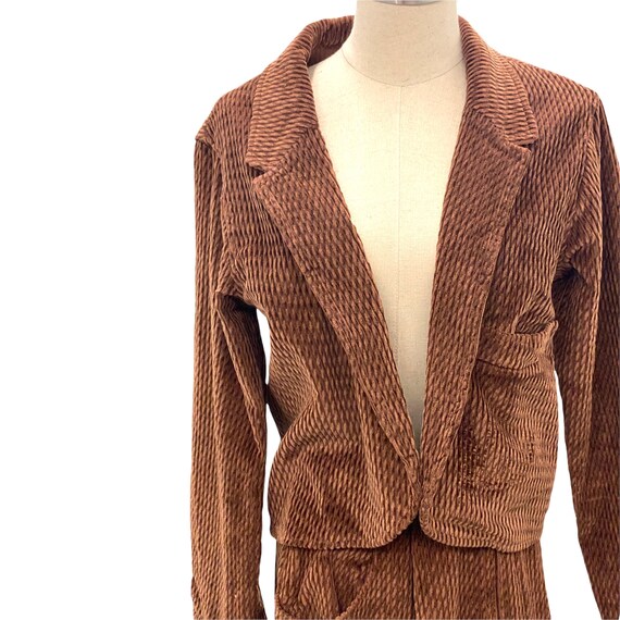 Vintage 1970's Brown Corduroy Suit - Skirt Jacket… - image 2