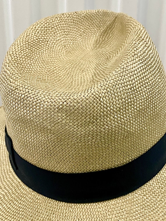 Vintage Men's Straw Hat Made In Italy Marked Size… - image 6
