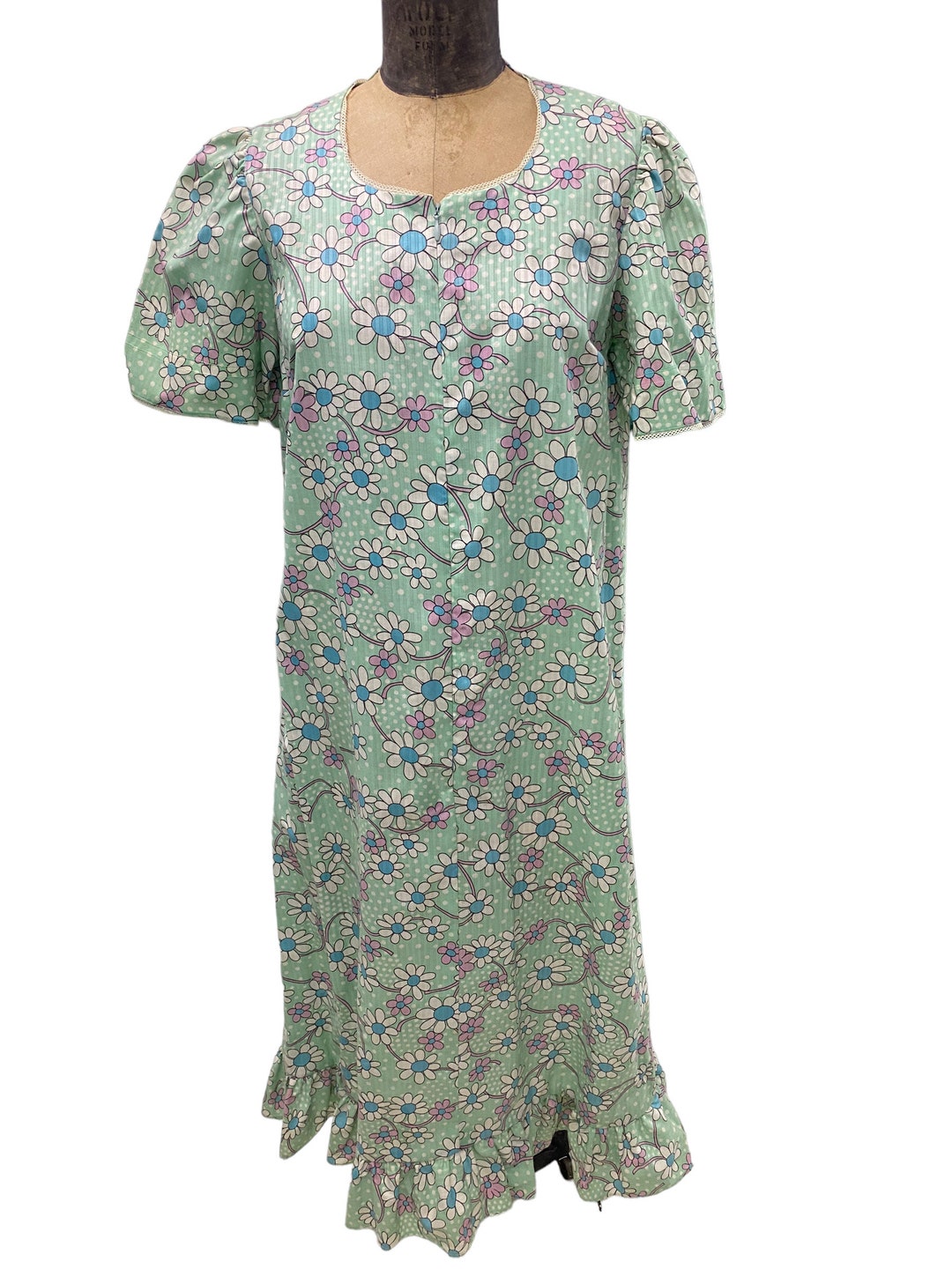 Vintage 70's Missy House of Canada Aqua Maxi Dress main image 0