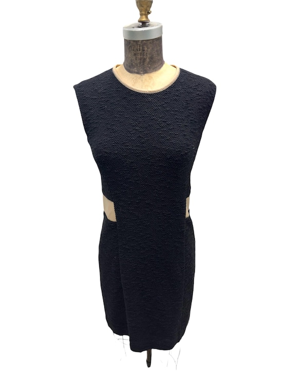 Rebecca Taylor Black Cotton Nubbed Jersey Knit Dress Size 8 Rebecca Taylor Black Cotton Nubbed Jersey Knit Dress Size 8