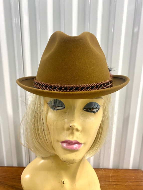 Vintage Mallory Fifth Avenue Light Brown Fedora Ha