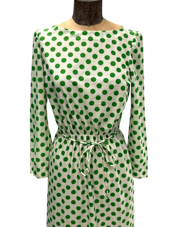 h&m green polka dot dress HM Green and white polka dot dress, Hardly worn,