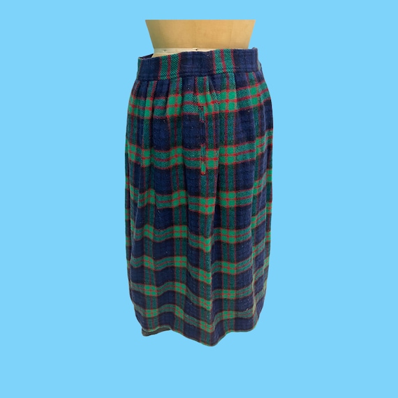 Vintage 1970s Classic Pendleton Plaid Wool Skirt … - image 1