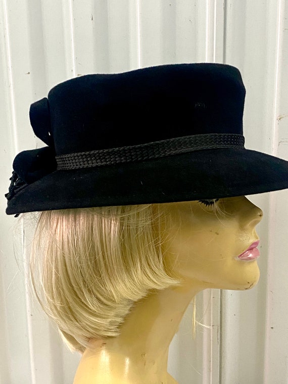 Mon Cheri Luxury Fashion Women s Black Velour Hat… - image 2