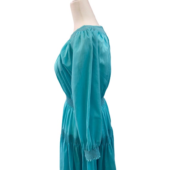 Vintage 1970's Ayres by E. Eysen Boho Chic Aqua B… - image 7