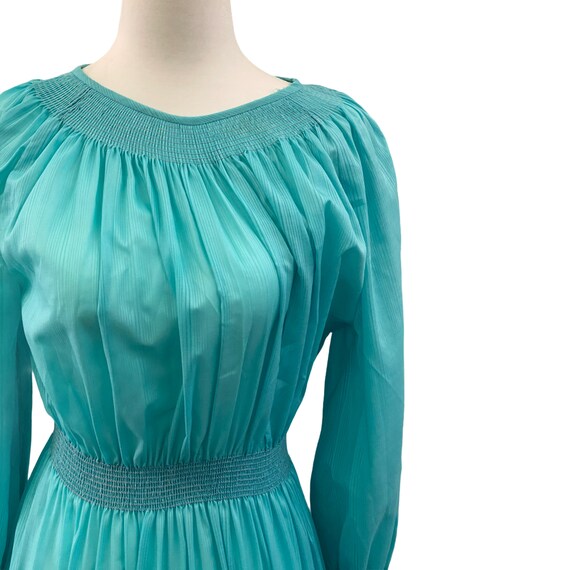 Vintage 1970's Ayres by E. Eysen Boho Chic Aqua B… - image 2