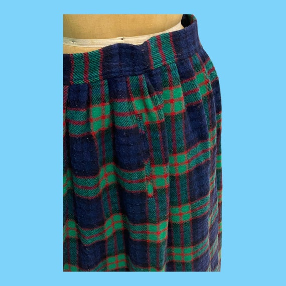 Vintage 1970s Classic Pendleton Plaid Wool Skirt … - image 5