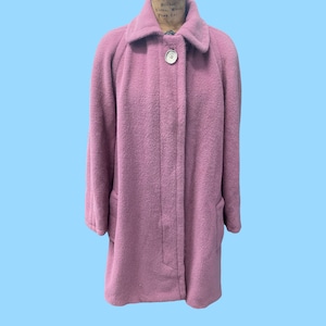 Vintage Perry Ellis Lavender Wool Coat Sold By Saks Fifth Ave Size 8