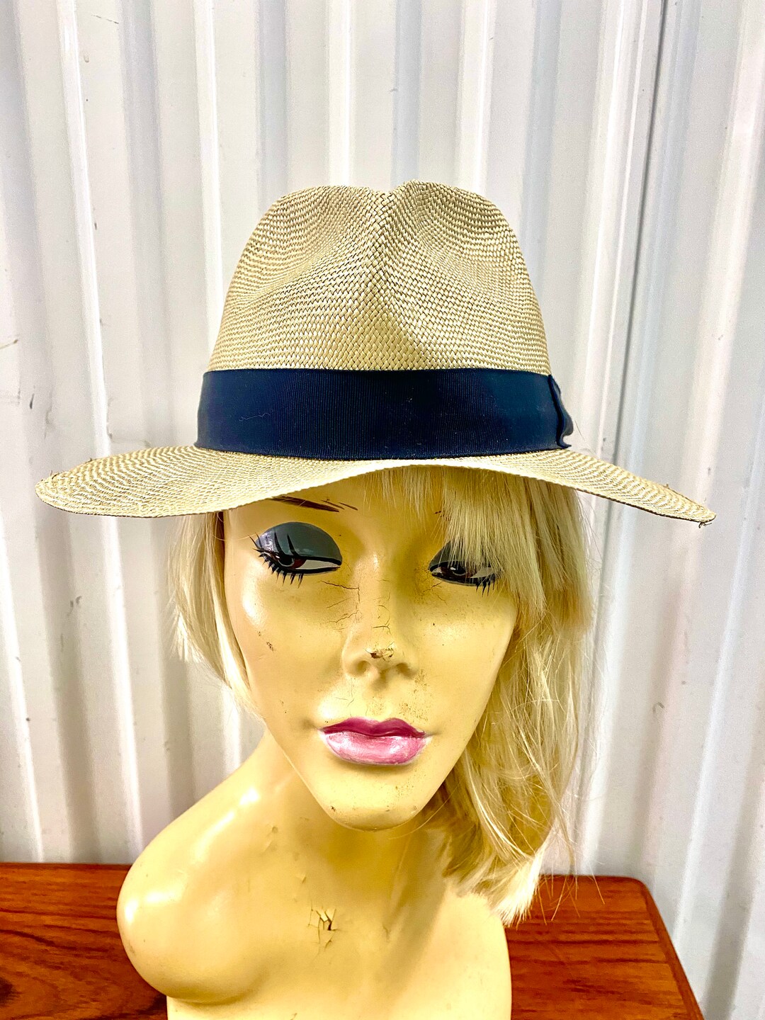 Vintage Men's Straw Hat Made in Italy Marked Size Small Etsy