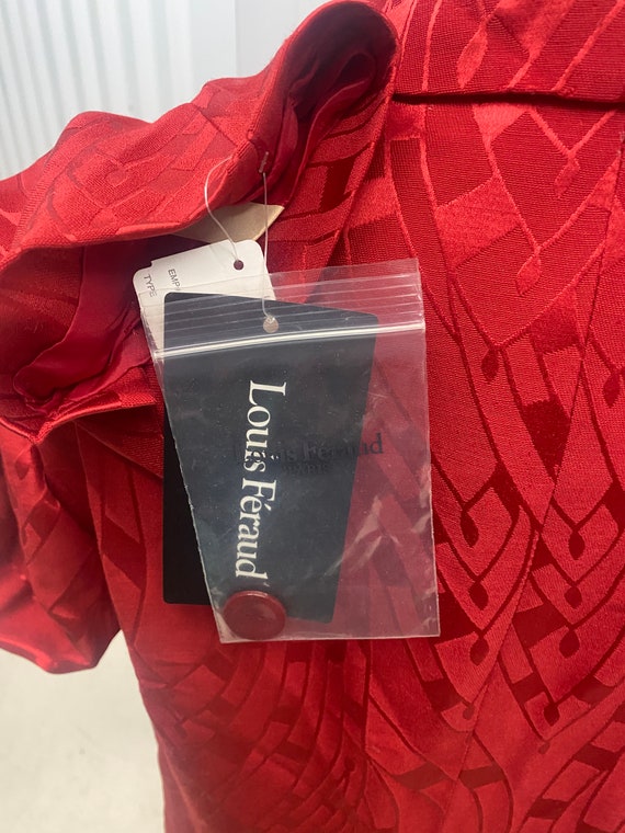 Louis Feraud Red Wool Silk 2 Piece Skirt Suit New… - image 10