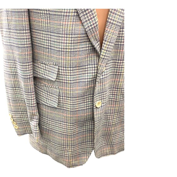 Mens Vintage 1970s Stanley Blacker Pastel Plaid S… - image 6