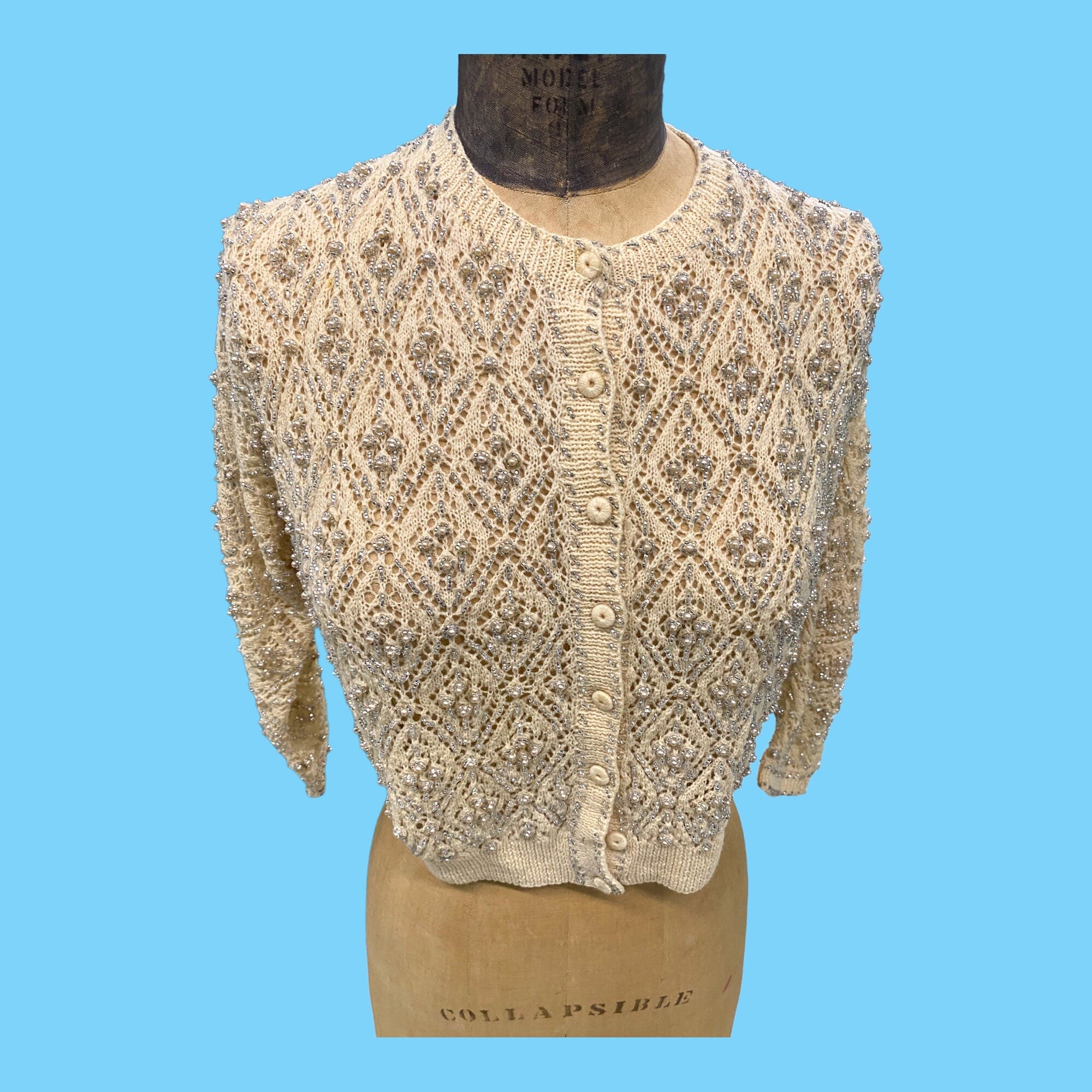 Cream Pearl Sweater - Etsy