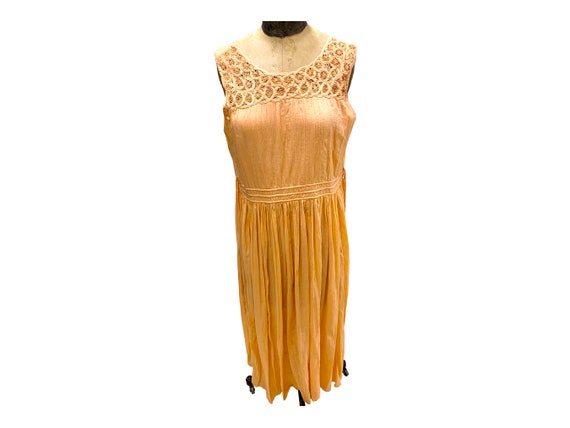orange creek maxi dress Vintage Coldwater Creek Orange Boho Cotton Maxi Dress M