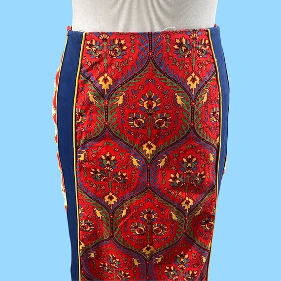 Vintage Anne Klein Maxi Skirt Bright Retro Print … - image 2
