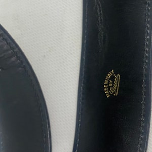 70s Vintage Gucci Gold Belt Buckle W/ Two Gucci Leather Belts Brown Black Unisex image 9
