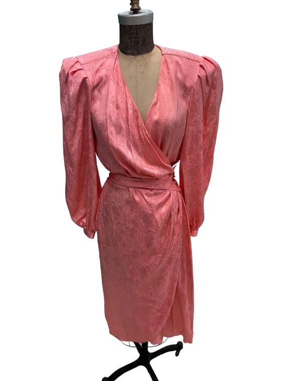 Argenti Vintage 80's Pure Silk Wrap Dress Size 10