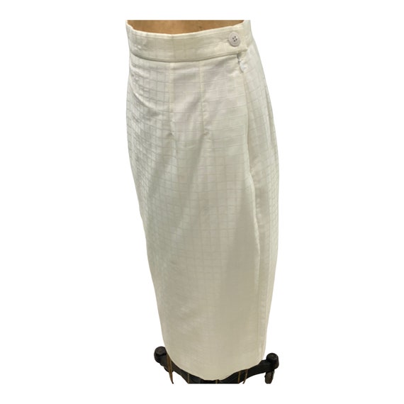 Vintage Givenchy White Cotton Skirt Size 42 US 10… - image 3