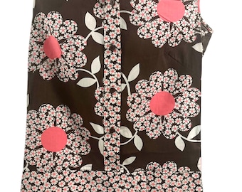 Vintage 70s Flower Power Floral Skorts Set Size 9-10