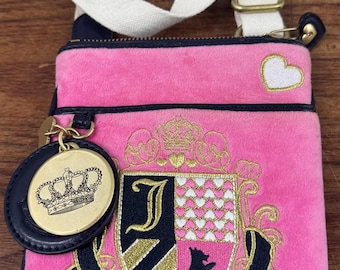 Bolso bandolera pequeño rosa vintage Y2K de Juicy Couture