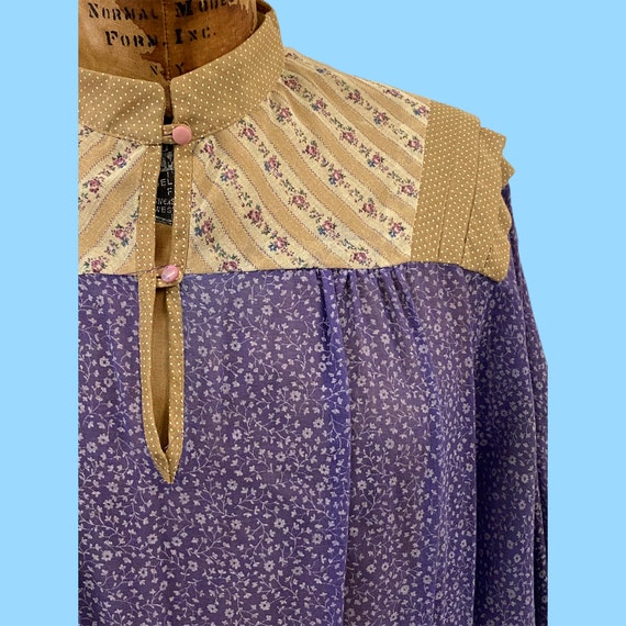Vintage 70s Boho Chic Act 1 New York Maxi Peasant… - image 2