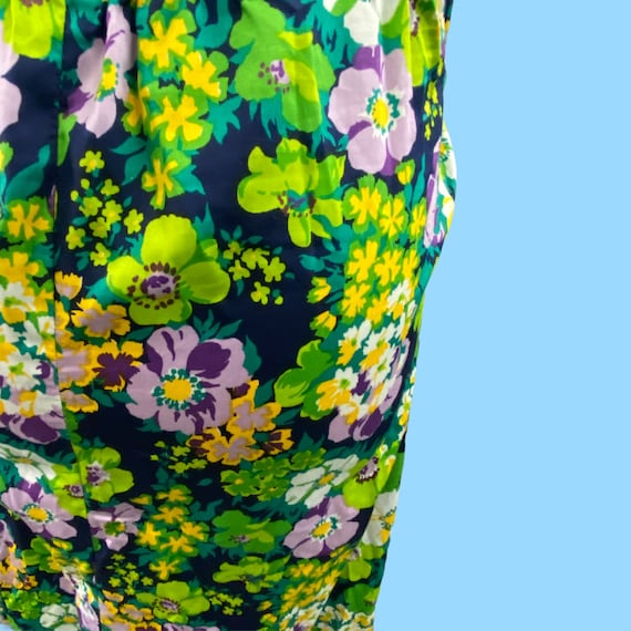 Vintage Maxi Halter Neck Floral Sun Dress Medium - image 10