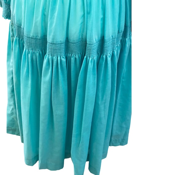 Vintage 1970's Ayres by E. Eysen Boho Chic Aqua B… - image 5