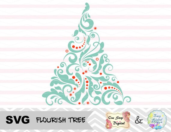 Download Svg File Tree Svg File Flourish Tree Svg Cut File Swirl Etsy