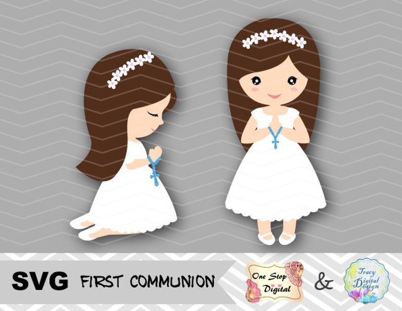 0035 First Communion SVG cut file First Communion Girl SVG Cricut Svg File First Communion Girls Design Girl First Communion SVG files