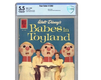 Walt Disney's Babes In Toyland / Four Color #1282A (1942-1962 Series 2) CBCS 5.5 Pub 1962 by Dell. From Disney's 1961 movie Babes in Toyland