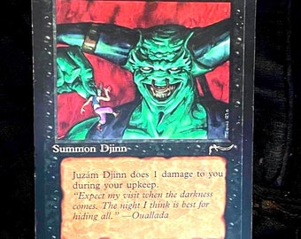 MTG Juzam Djinn Wizards of the Coast MTG Oversize Cards 6 X 9 Magic the  Gathering Arena League 1996 Promotion - Etsy