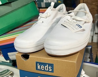 Andie CVO White Leather Classic Keds sneakers New Old Stock w/ Tags in Original Box Sizes 6, 8, 10, 11, 12 White Leather! Super Sale Priced!