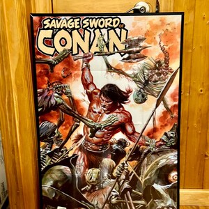 Conan Poster Rare Comic Shop Exclusive Savage Sword of Conan. Never Released for Sale. Limited Number Sent to Retailers for Promotion.
