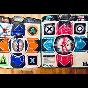 Dance Pads & Dance Dance Revolution Supernova. Konami and a Pelican Mat for multiple games and gaming platforms XBox, PlayStation, Nintendo!